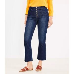 LOFT Indigo High-Rise Straight Leg Jeans